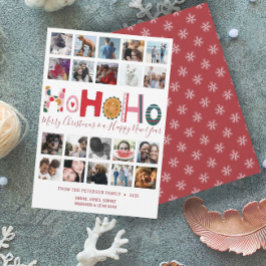Tarjeta Festiva Navidades Ho Ho Ho Ho Ho Card 20 collage de fotos