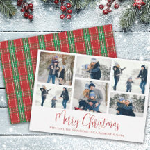 Navidades Holiday Multi 6 Photo Rustic Plaid