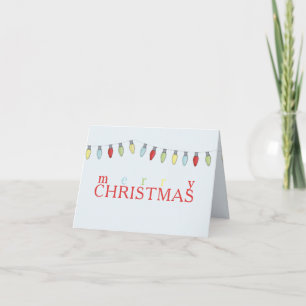 Tarjeta Festiva Navidades Holiday String Lights Fun Festive Simple