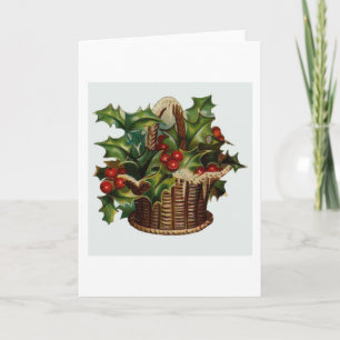 Tarjeta Festiva Navidades Holly