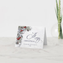 Navidades Holly Berry Rustic Corporate Greeting