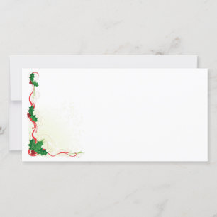 Tarjeta Festiva Navidades Holly Border