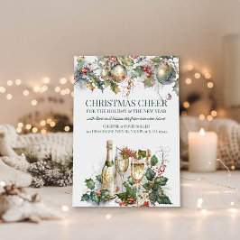 Tarjeta Festiva Navidades Holly Tradicionales saludan nuevo hogar