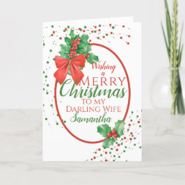 Tarjeta Festiva Navidades Holly Wife