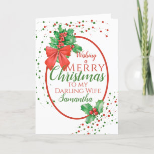 Tarjeta Festiva Navidades Holly Wife