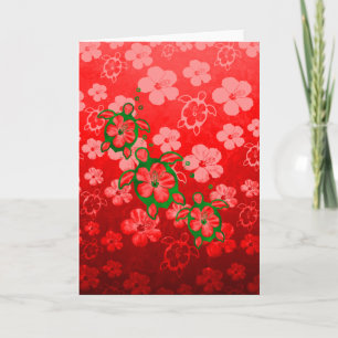 Tarjeta Festiva Navidades Honu Turtles