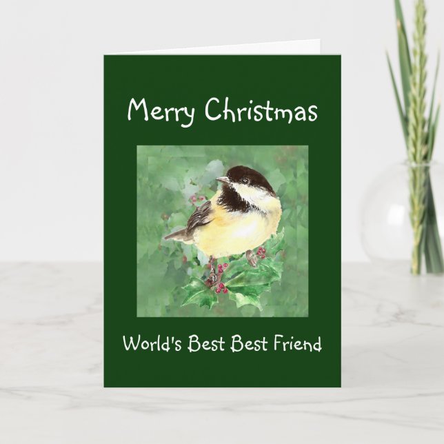 Tarjeta Festiva Navidades humor para mejor amigo del mundo (Anverso)