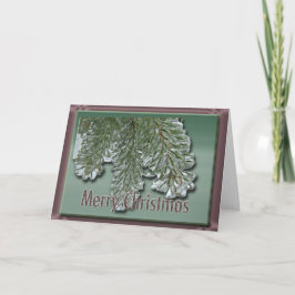 Tarjeta Festiva Navidades Iced Arborvitae