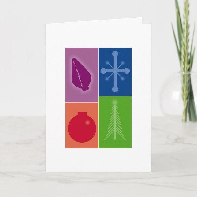 Tarjeta Festiva Navidades icónicos (Anverso)