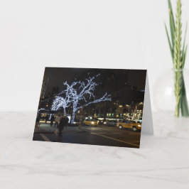 Tarjeta Festiva Navidades iluminan Broadway Upper West Side NYC
