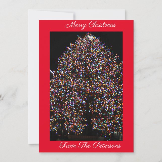 TARJETA FESTIVA NAVIDADES ILUMINAN EN EL PERSONALIZADO ROCK MERRY  (Anverso)