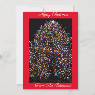 TARJETA FESTIVA NAVIDADES ILUMINAN EN EL PERSONALIZADO ROCK MERRY