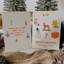 Navidades Ilustrados De Color Rojo Vintage No Foto