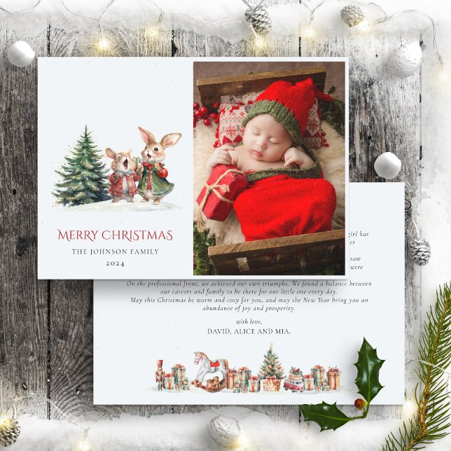 Tarjeta Festiva Navidades Informe Anual Familiar Cute Divertidos B (Subido por el creador)