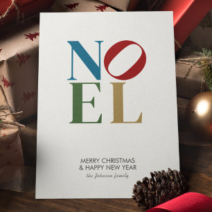 Tarjeta Festiva NAVIDADES inspirados en la letra pop de NOEL