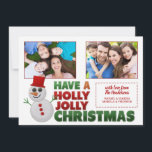 Tarjeta Festiva Navidades inteligentes sintieron la foto navideña<br><div class="desc">Los Navidades se sintieron como el hombre de nieve Holly Jolly Holiday Photo Tomaste todas esas piezas de fieltro que habían estado sentadas en tu caja de artesanías desde que eras adolescente y decidiste hacer algo lindo y divertido para las vacaciones. ¡Entra un hombre de nieve! Este lindo hombre de...</div>