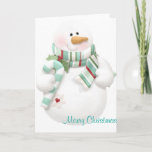 Tarjeta Festiva Navidades inteligentes Snowman<br><div class="desc">Navidades inteligentes Snowman</div>