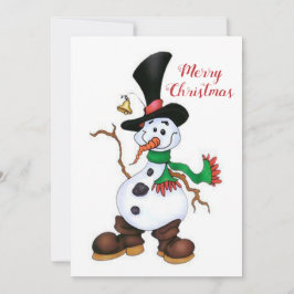 Tarjeta Festiva Navidades inteligentes Snowman