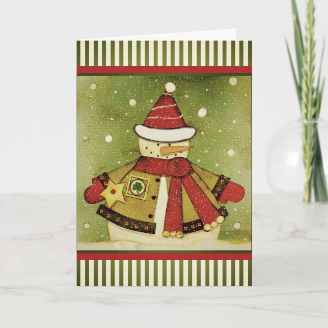 Tarjeta Festiva Navidades irlandeses (Anverso)