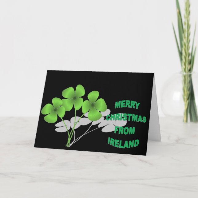 Tarjeta Festiva Navidades irlandeses (Anverso)