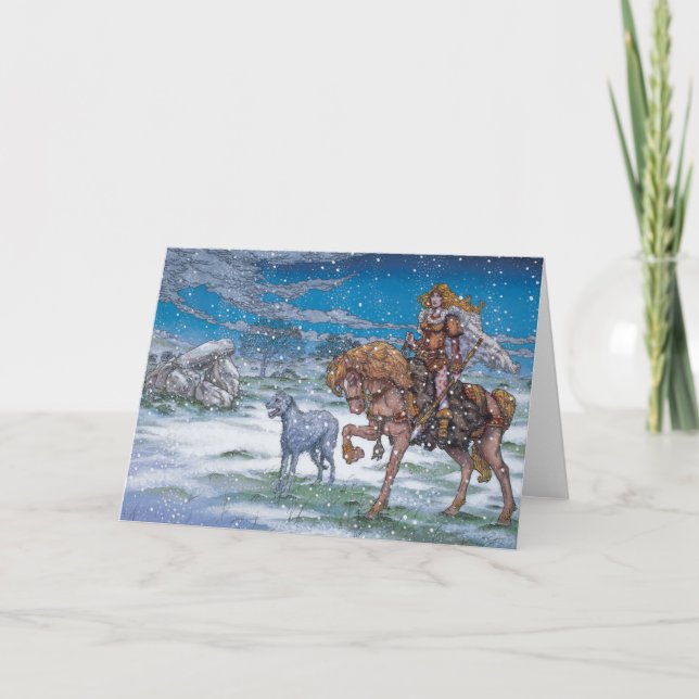 Tarjeta Festiva Navidades irlandeses célebres Card Finnchoem (Anverso)