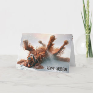 Tarjeta Festiva Navidades Irlandeses En Nieve