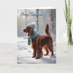 Tarjeta Festiva Navidades Irlandeses En Winter Woods