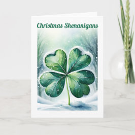 Tarjeta Festiva Navidades irlandeses Shenanigans personalizados