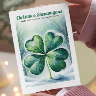 Tarjeta Festiva Navidades irlandeses Shenanigans personalizados