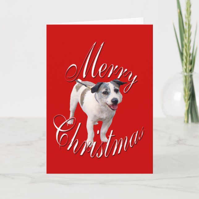 Tarjeta Festiva Navidades Jack Russell Terrier (Anverso)