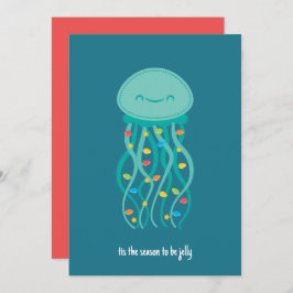 Tarjeta Festiva Navidades Jellyfish