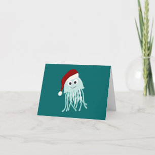 Tarjeta Festiva Navidades Jellyfish