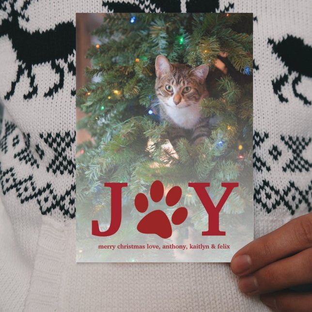 Tarjeta Festiva Navidades Joy | Foto de feriado Mascota (Subido por el creador)