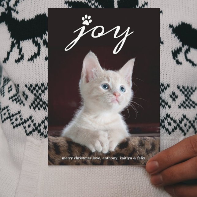 Tarjeta Festiva Navidades Joy | Foto de feriado Mascota (Subido por el creador)