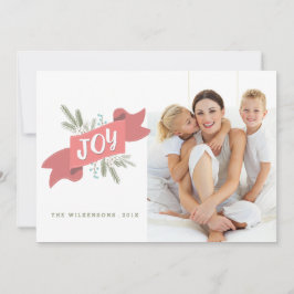 Tarjeta Festiva Navidades Joy Holiday Cartel de bienvenida