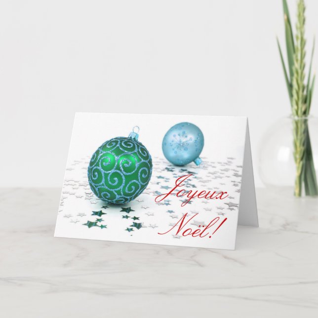 Tarjeta Festiva Navidades Joyeux Noel (Anverso)