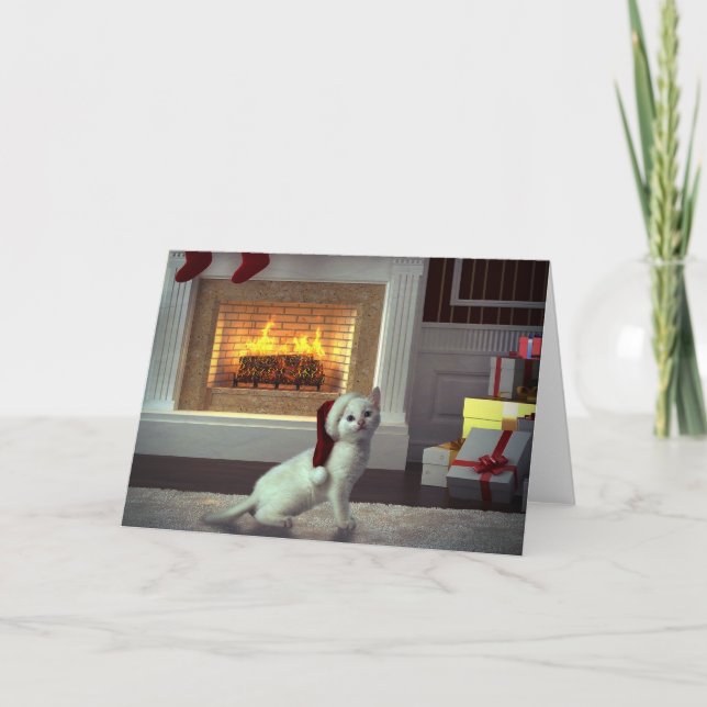 Tarjeta Festiva Navidades Kitty (Anverso)