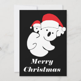 Tarjeta Festiva Navidades Koala Bears
