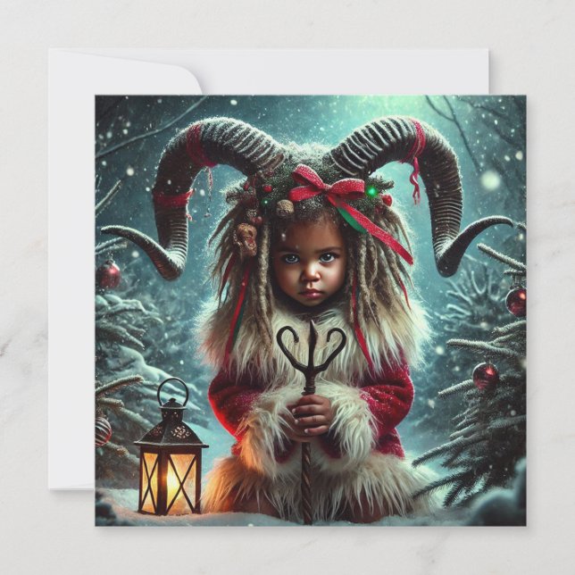 Tarjeta Festiva Navidades Krampus (Anverso)