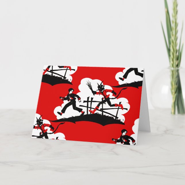 Tarjeta Festiva navidades krampus (Anverso)