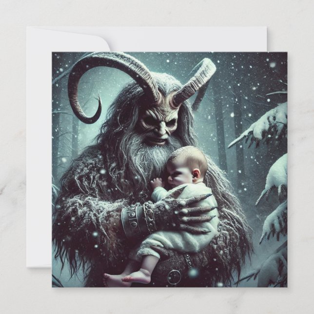 Tarjeta Festiva Navidades Krampus (Anverso)