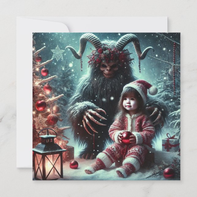 Tarjeta Festiva Navidades Krampus (Anverso)