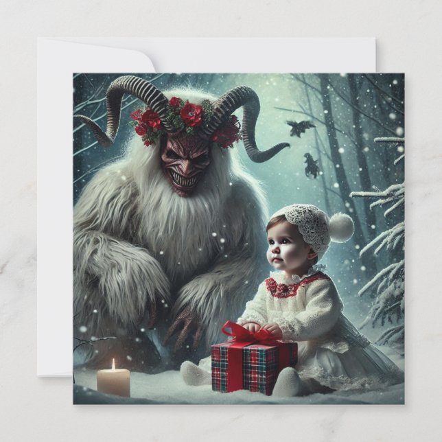 Tarjeta Festiva Navidades Krampus (Anverso)