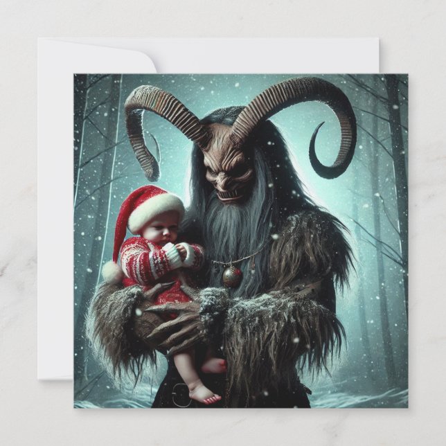 Tarjeta Festiva Navidades Krampus (Anverso)
