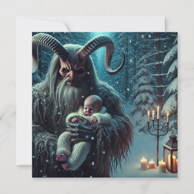 Tarjeta Festiva Navidades Krampus (Anverso)