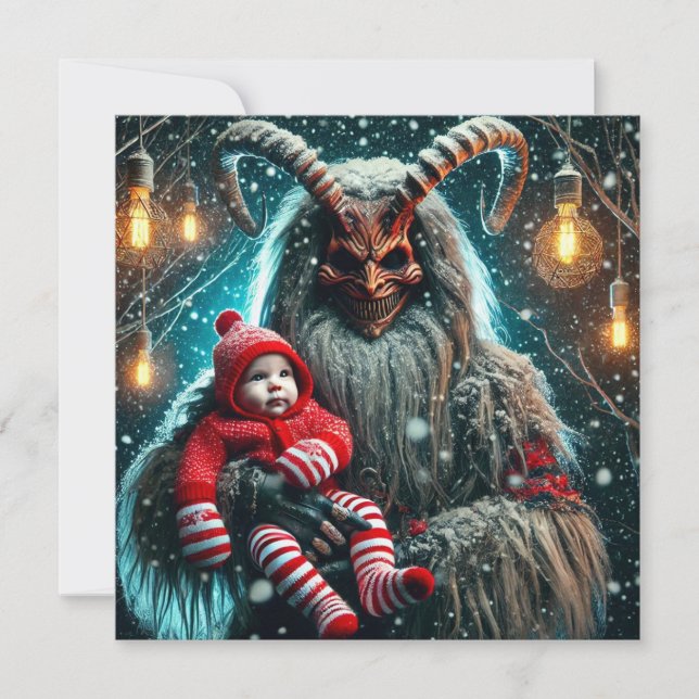 Tarjeta Festiva Navidades Krampus (Anverso)