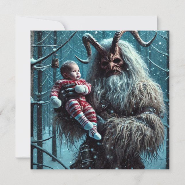 Tarjeta Festiva Navidades Krampus (Anverso)