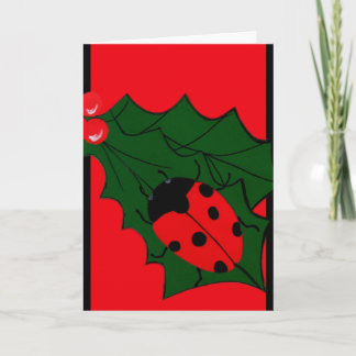 Tarjeta Festiva Navidades Lady-bug