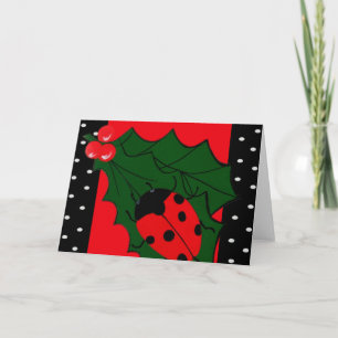 Tarjeta Festiva Navidades Lady-bug