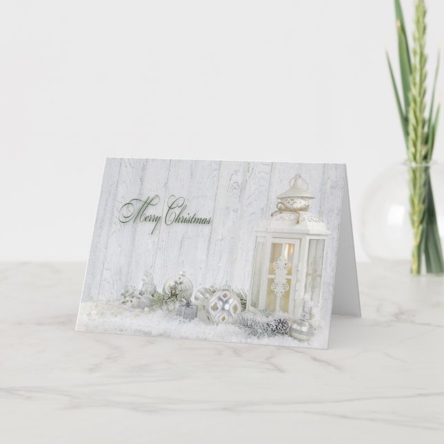 Tarjeta Festiva Navidades Lantern (Anverso)